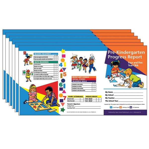 Hayes Publishing Pre-Kindergarten Progress Report, 4 and 5 year olds, 60PK PRC12